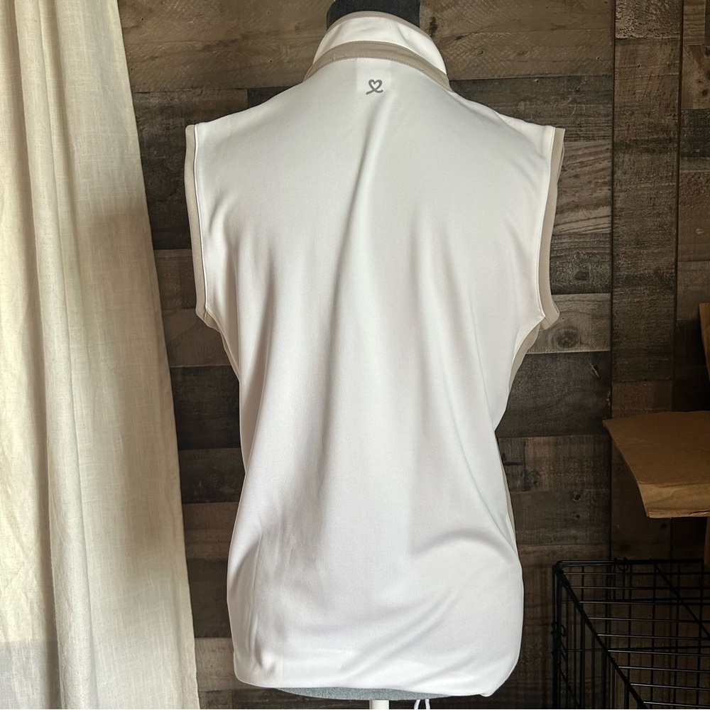 Daily Sports White Sleeveless Golf Top with Zipper - Picture 4 of 9